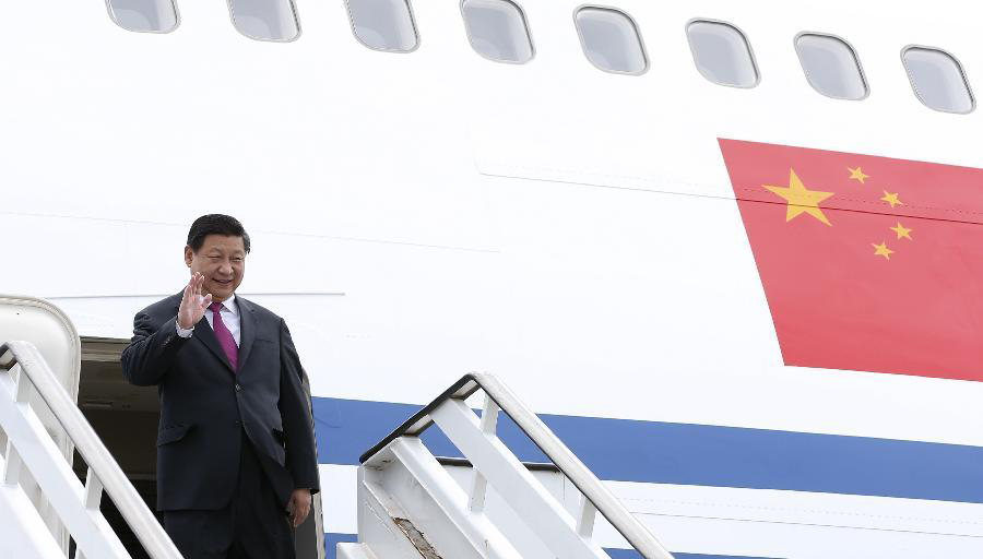 習(xí)主席がブラジルに到著　BRICS首脳會議に出席