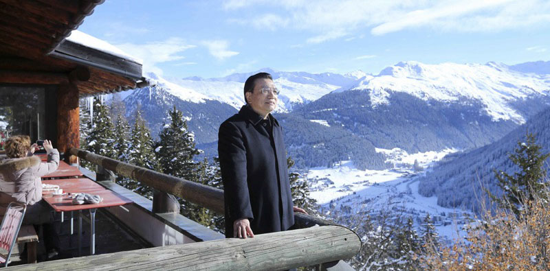 ダボス會議開幕前の李克強(qiáng)総理