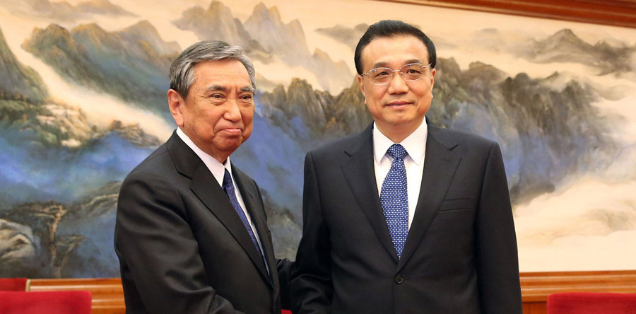 李克強(qiáng)総理が河野洋平氏と會談