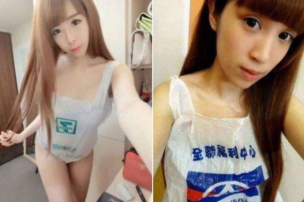 遊び心満載 ビニール袋製のボディウェアが臺灣で大流行