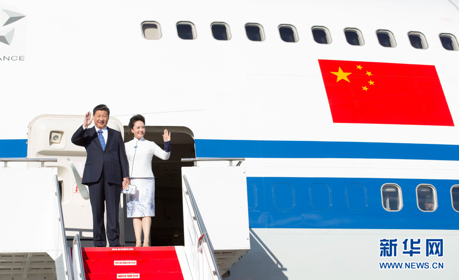 習(xí)近平主席がシアトル到著　公式訪米を開(kāi)始