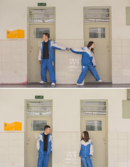 高校の制服でウェディング寫真を撮影、付き合い7周年を記念　四川省