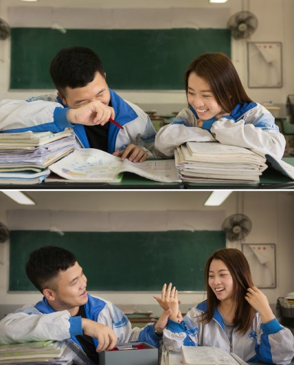 高校の制服でウェディング寫真を撮影、付き合い7周年を記念　四川省