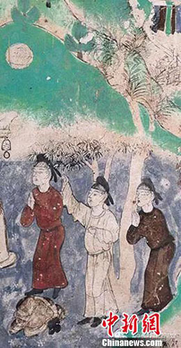 敦煌研究院、古代の「中秋」壁畫(huà)を公表