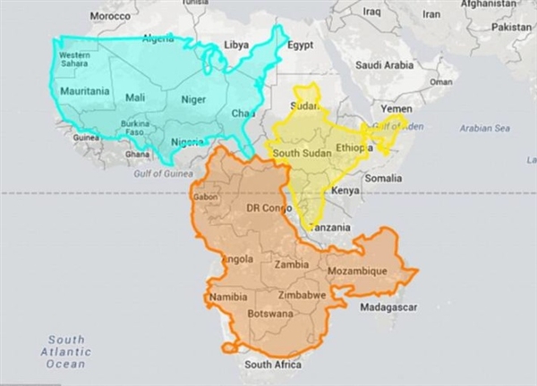 「ロシアはそれほど大きくない」　実際と異なる地図の面積