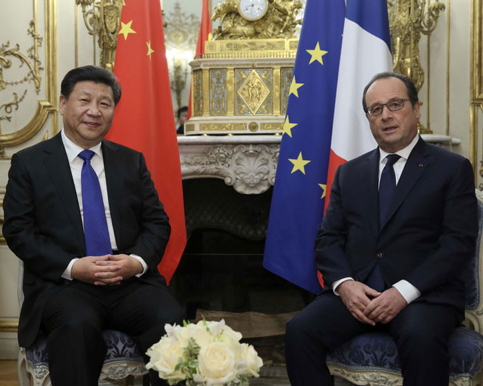 習(xí)近平主席がフランス大統(tǒng)領(lǐng)と會(huì)談