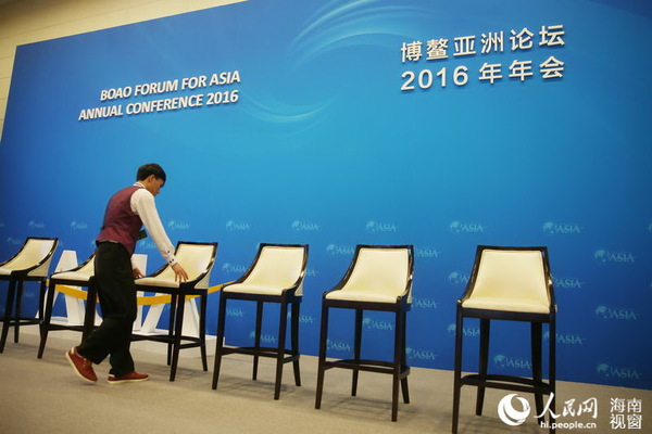 ボアオ?アジアフォーラム明日開幕　會(huì)場(chǎng)スタッフも準(zhǔn)備萬(wàn)端
