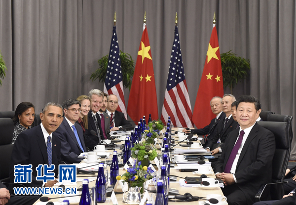 習(xí)近平主席がオバマ米大統(tǒng)領(lǐng)と會談