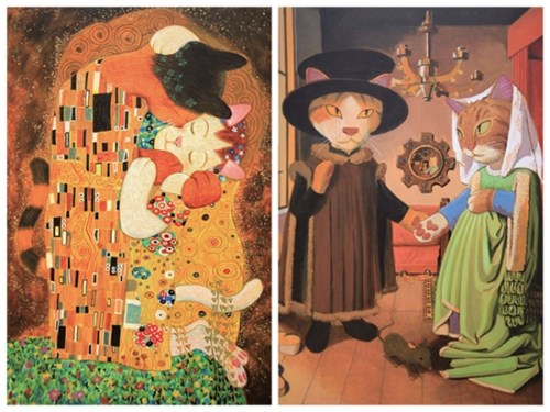 こんな貓版「世界の名畫」を見たことある??？