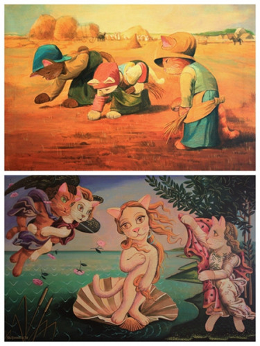 こんな貓版「世界の名畫」を見たことある！？