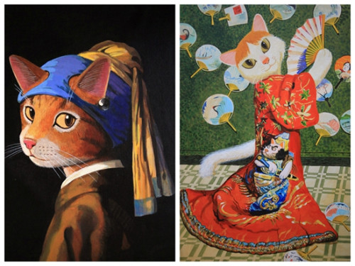 こんな貓版「世界の名畫」を見たことある??？