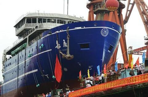 科學(xué)調(diào)査船「嘉庚號」、正式に進(jìn)水