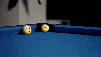 思わず吹き出す、「絵文字の顔」をビリヤードの玉に