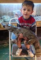 猛獣と共に26年間！夫妻の子供たちもワニやニシキヘビと仲良し