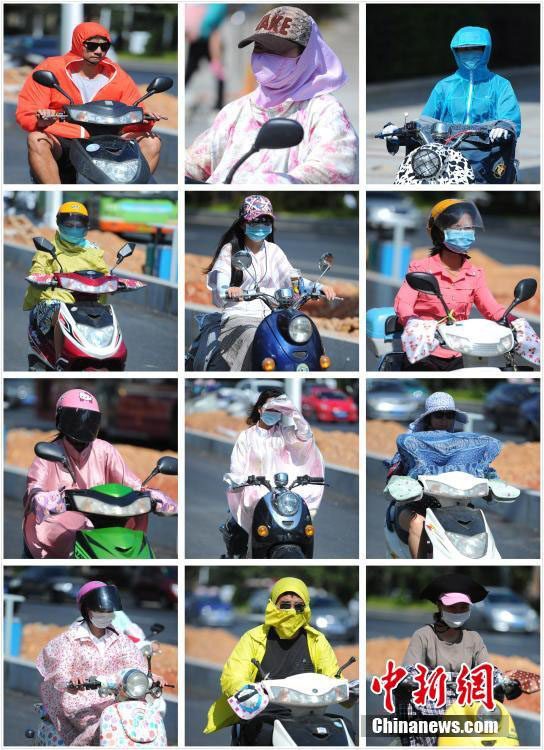 中國南方の多數(shù)地域で猛暑　市民は水遊びで暑気払い