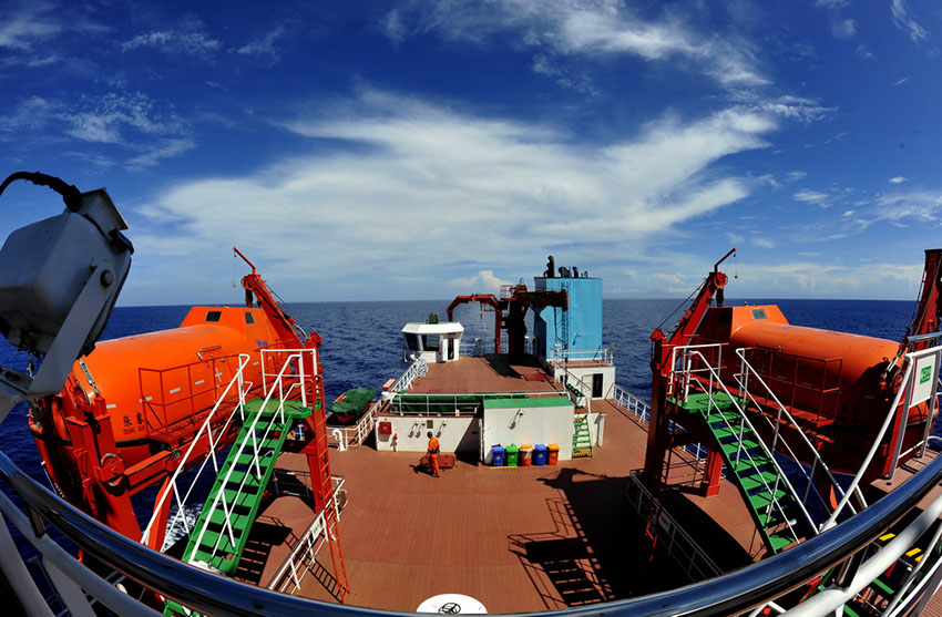 科學(xué)調(diào)査母船「張謇號(hào)」、北西太平洋に進(jìn)入