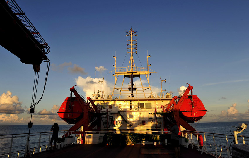 科學(xué)調(diào)査母船「張謇號」、北西太平洋に進(jìn)入