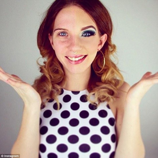 韓國の「半顔メイク女子」が話題に、驚愕するネットユーザーたち