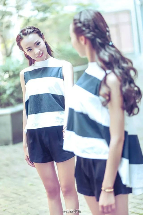 雙子美人姉妹、入試の得點(diǎn)も大學(xué)も専攻も全く同じ 江蘇省