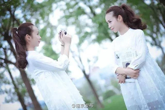 雙子美人姉妹、入試の得點(diǎn)も大學(xué)も専攻も全く同じ 江蘇省