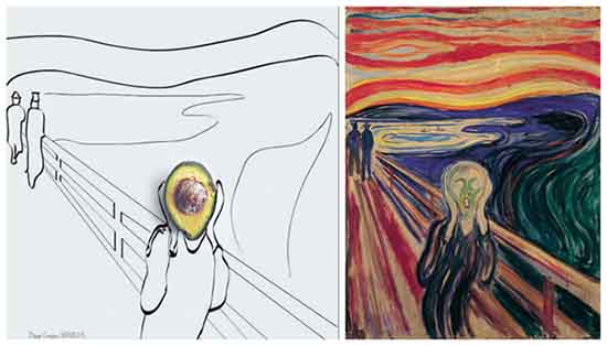 食いしん坊の一風変わった食べ物アートが話題に