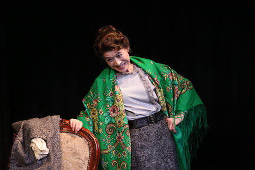 一人芝居「松井須磨子」のリハーサルをする栗原小巻