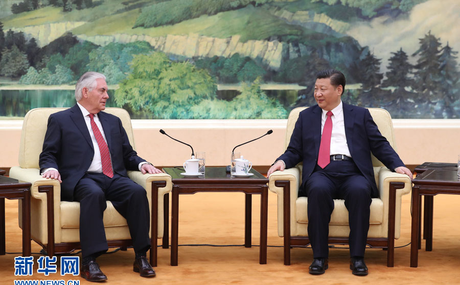 習(xí)近平主席が米國(guó)務(wù)長(zhǎng)官と會(huì)談
