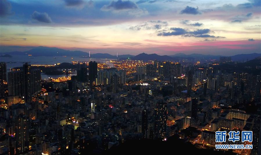 上空から撮影した「東方の真珠」　香港地區(qū)