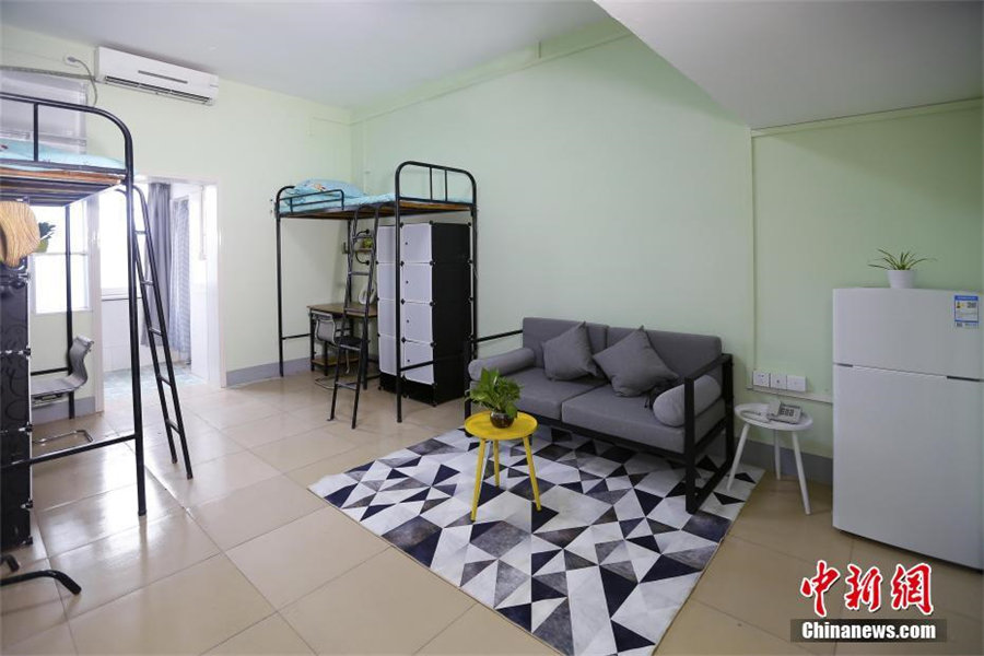 エアコンにテレビ、冷蔵庫も完備の武漢の大學(xué)宿舎