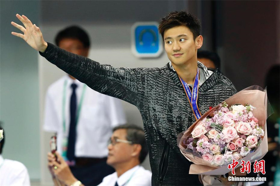 中國「全運(yùn)會」　寧沢濤選手が水泳男子自由形50Mで金メダル獲得