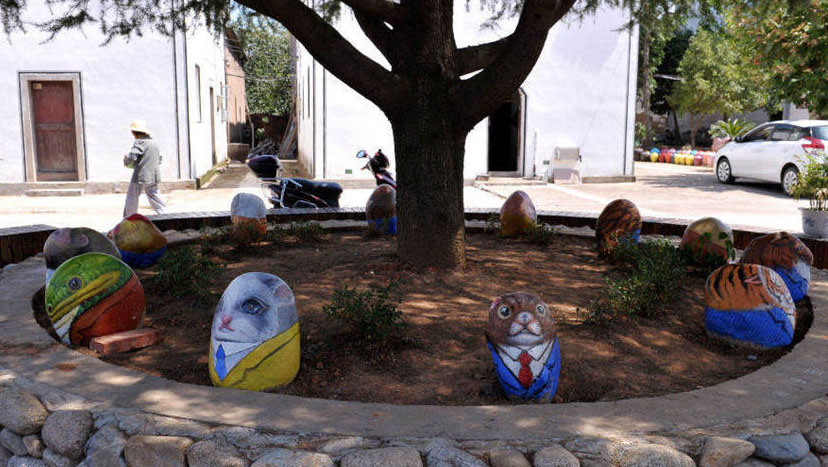 本物ソックリ?。拷鹑A市に「石の動(dòng)物園」登場(chǎng)　浙江省