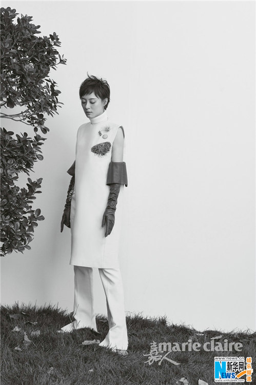 ショートヘアの孫儷、チャーミングにファッション誌の表紙飾る