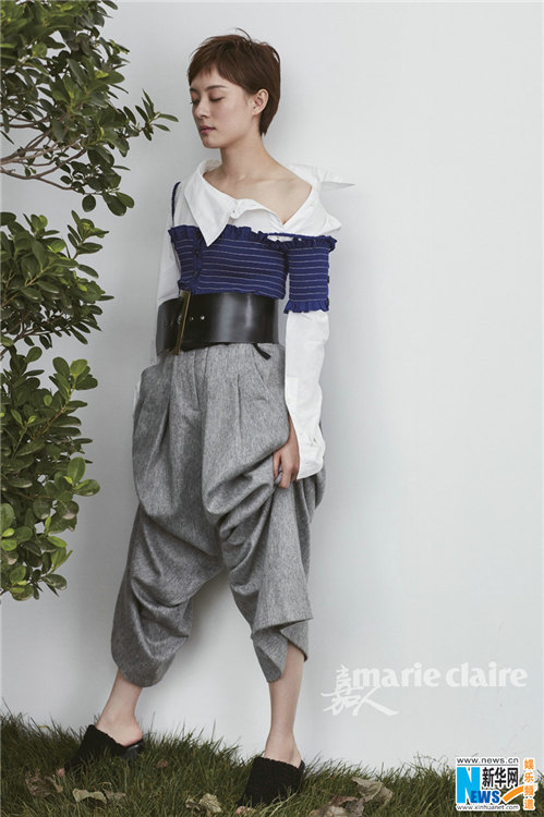 ショートヘアの孫儷、チャーミングにファッション誌の表紙飾る