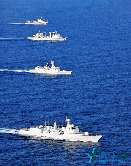 「海上連合2017」中國側(cè)參加部隊が日本海で訓(xùn)練