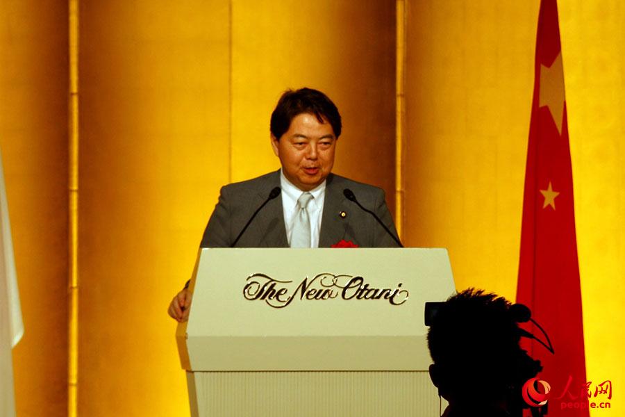 在日本中國大使館の建國68周年レセプションに安倍晉三首相が出席