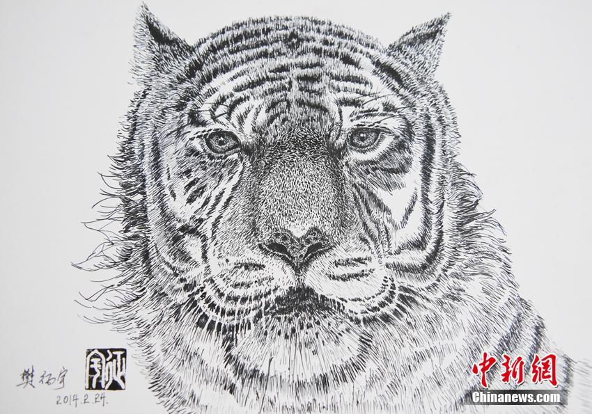 大學教員がボールペンで描いた故郷の風景　海外大學も収蔵　長春市