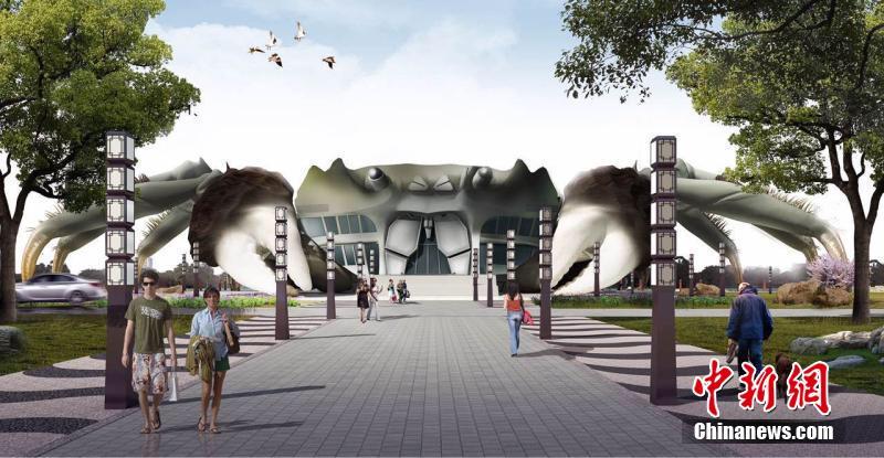 巨大な上海ガニ形の建物が陽澄湖岸に登場　江蘇省