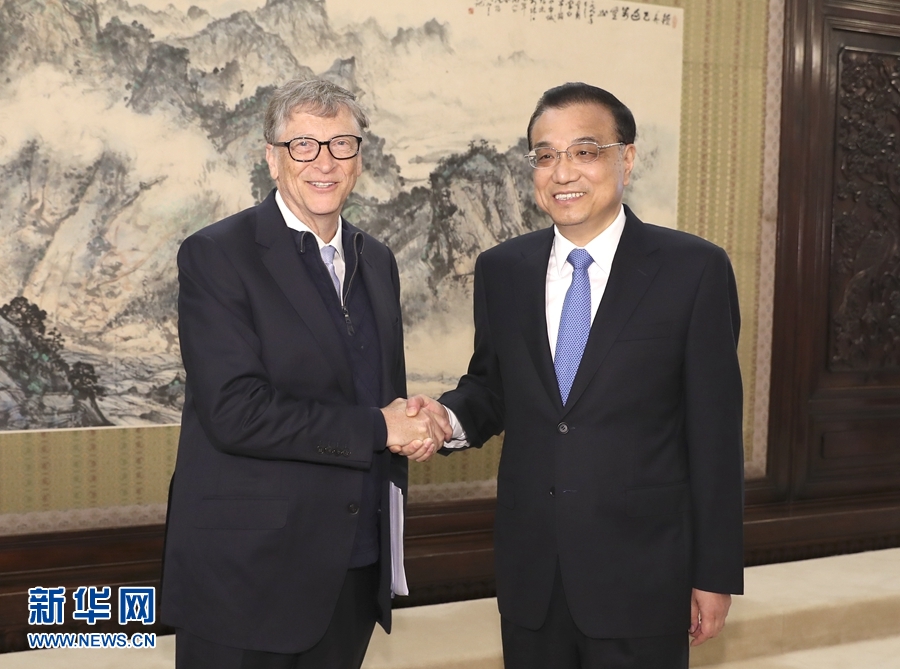 李克強(qiáng)総理がビル?ゲイツ氏と會(huì)談