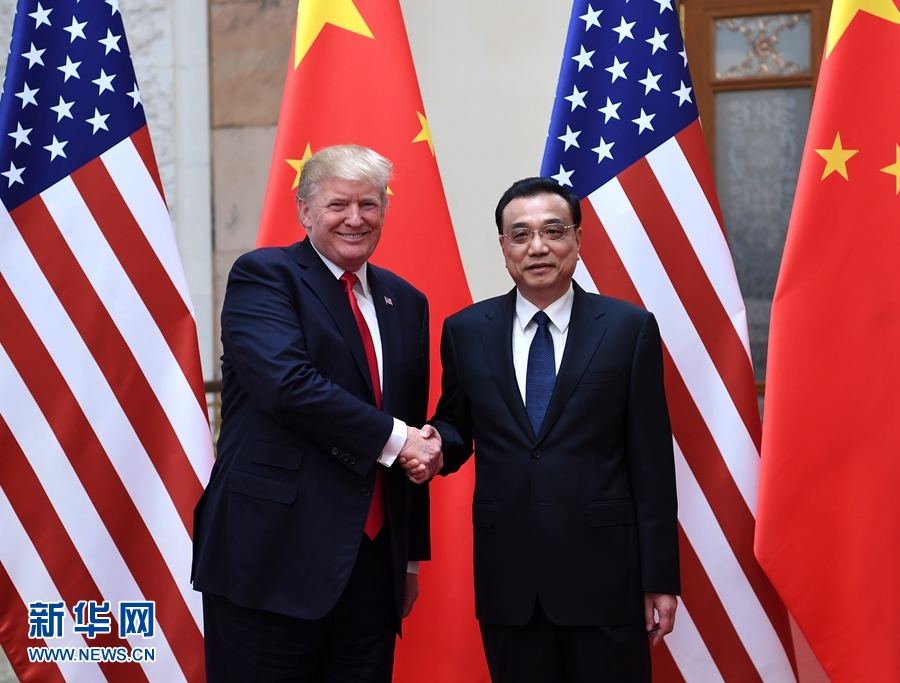 李克強(qiáng)総理がトランプ米大統(tǒng)領(lǐng)と會(huì)談