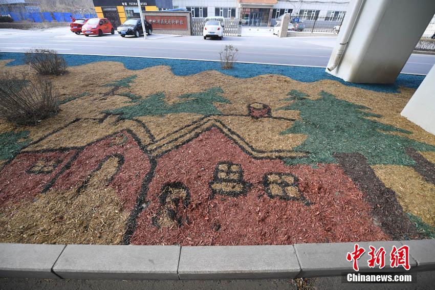 長春市內(nèi)の緑地帯にカラフルな「有機(jī)絵巻」登場　吉林省