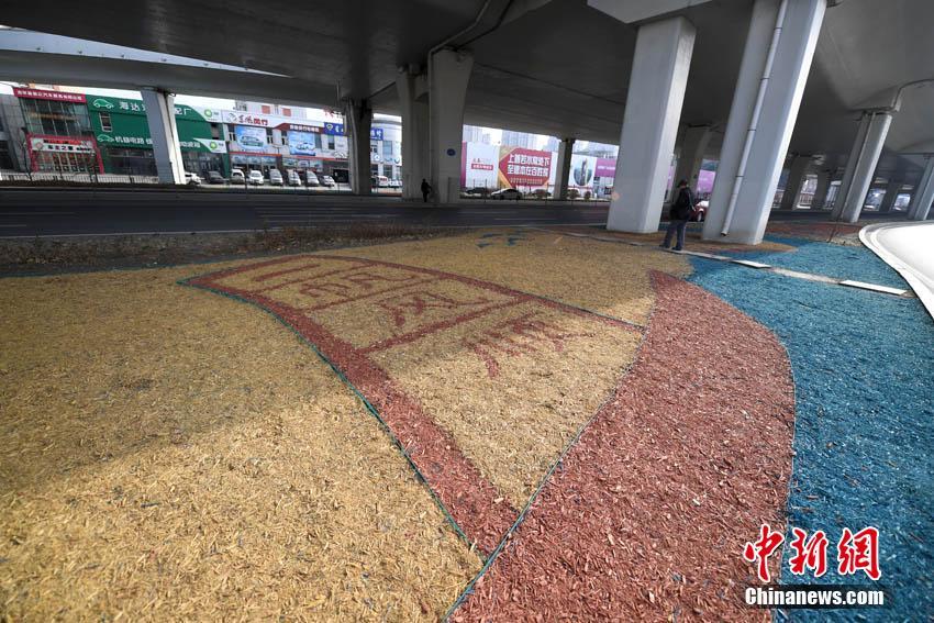 長春市內の緑地帯にカラフルな「有機絵巻」登場　吉林省