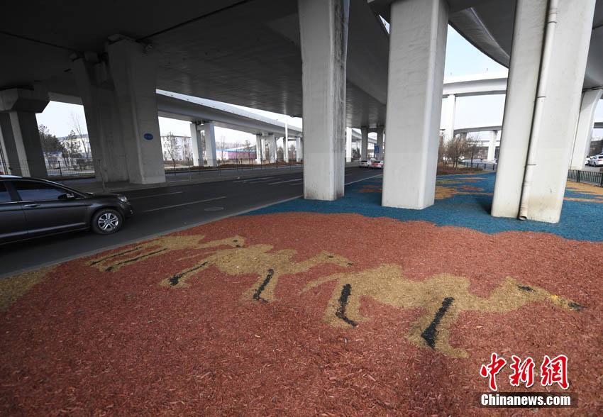 長(zhǎng)春市內(nèi)の緑地帯にカラフルな「有機(jī)絵巻」登場(chǎng)　吉林省