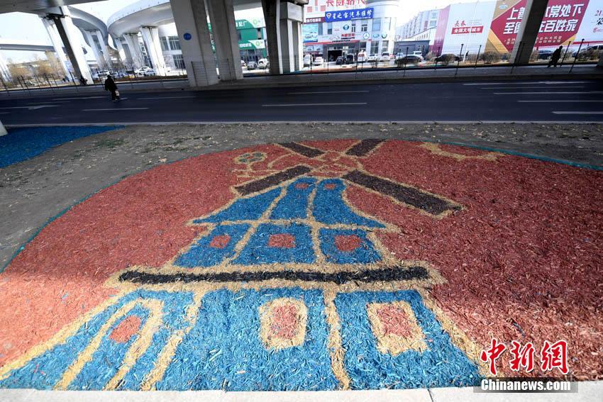 長春市內(nèi)の緑地帯にカラフルな「有機(jī)絵巻」登場　吉林省
