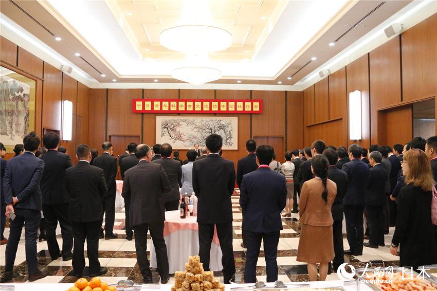 中日青年科學者交流訪中団の壯行會が在日本中國大使館で開催