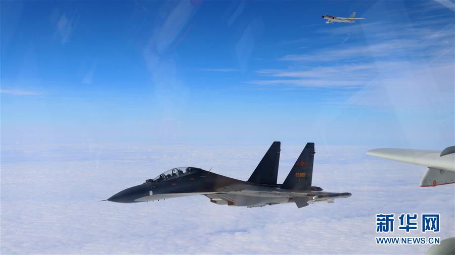 中國空軍機が宮古海峽を通過して遠洋訓練