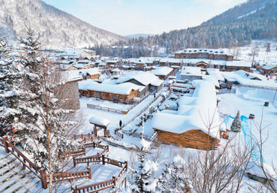 中國(guó)中東部で降雪、「雪の郷」もすっぽりと雪に包まれる