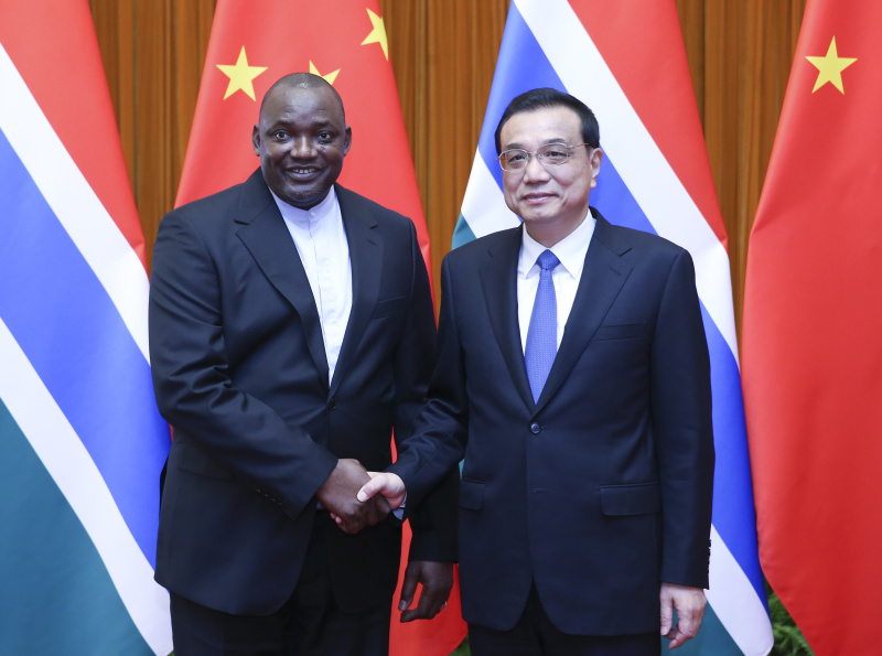 李克強(qiáng)総理がガンビア大統(tǒng)領(lǐng)と會(huì)談