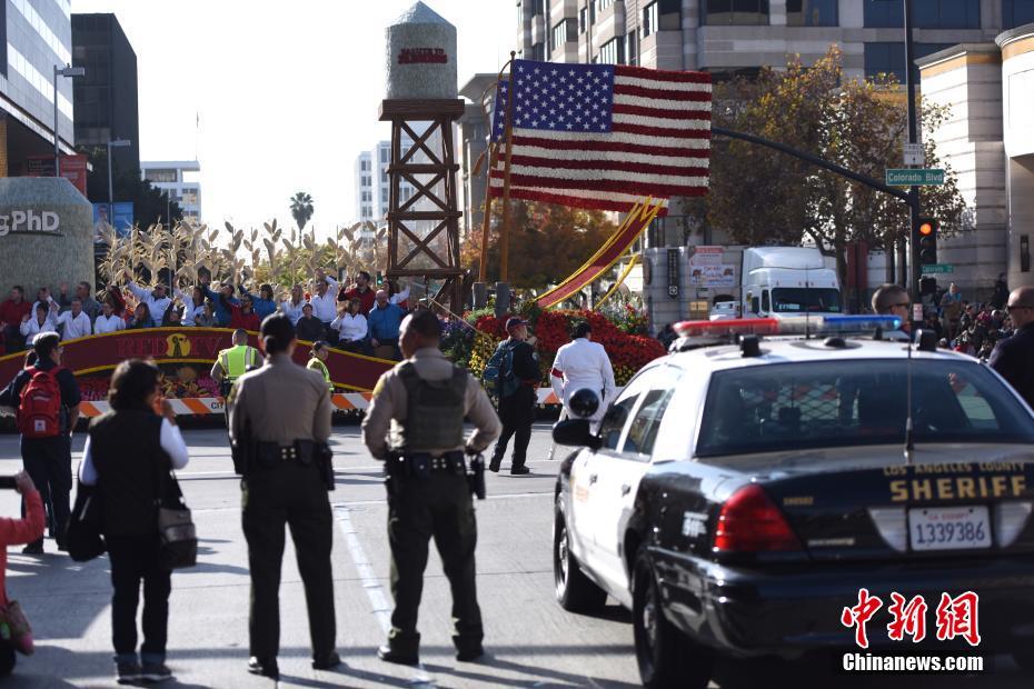 第129回米國(guó)ローズ?パレードに中國(guó)要素あふれるローズカー登場(chǎng)　米國(guó)