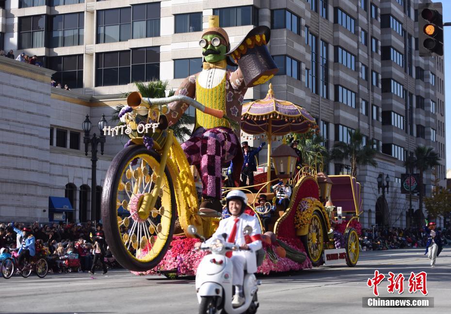 第129回米國ローズ?パレードに中國要素あふれるローズカー登場　米國