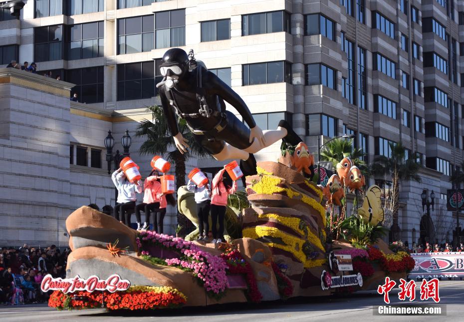 第129回米國ローズ?パレードに中國要素あふれるローズカー登場　米國